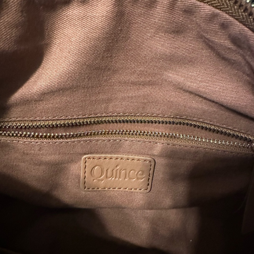 Quince Woven Crossbody Bag in Cognac Brown - Picture 4 of 6
